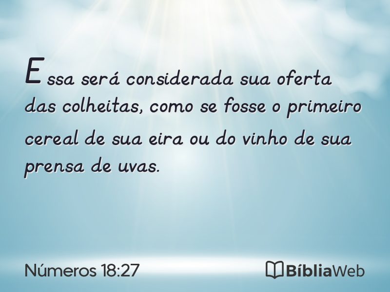 Números 18:27 em imagem para compartilhar