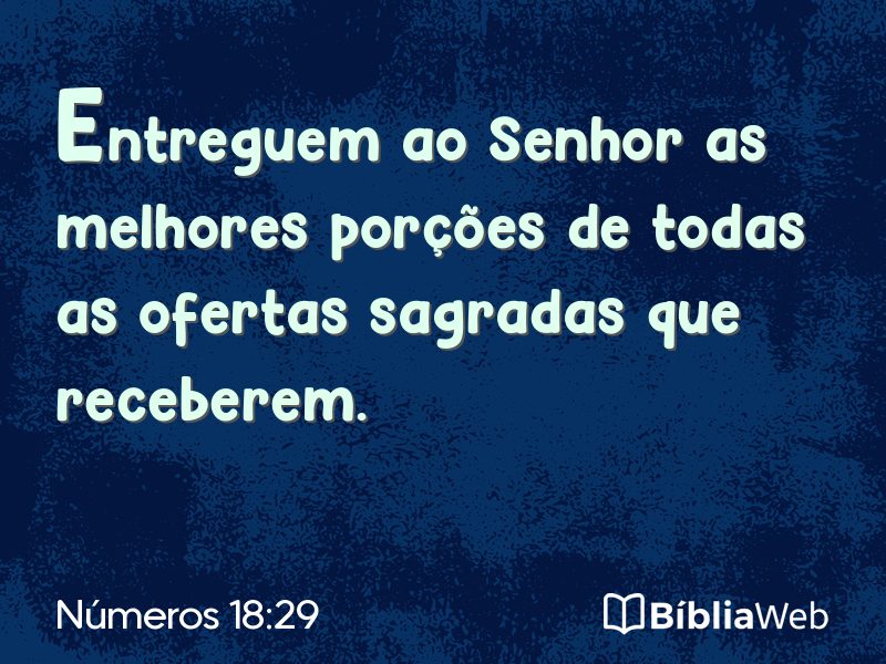 Números 18:29 em imagem para compartilhar