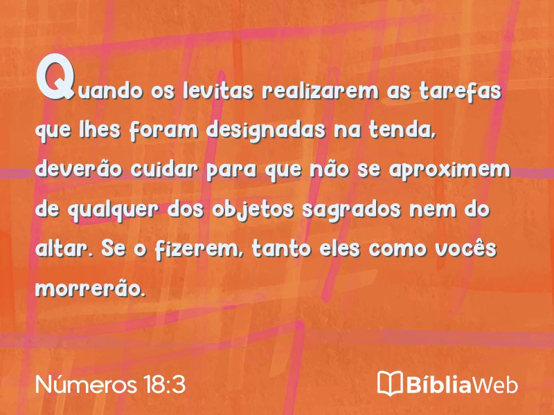 Números 18:3 em imagem para compartilhar