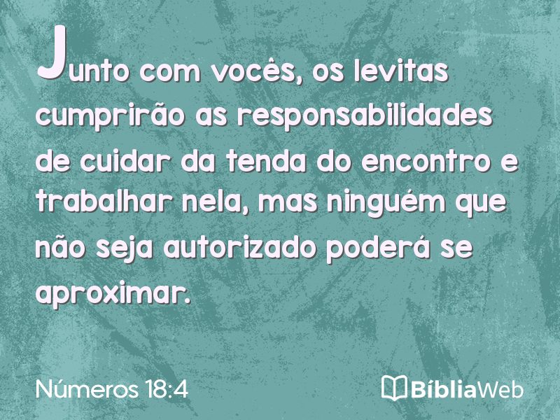 Números 18:4 em imagem para compartilhar