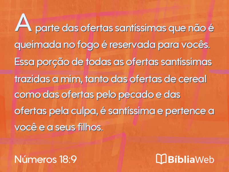 Números 18:9 em imagem para compartilhar
