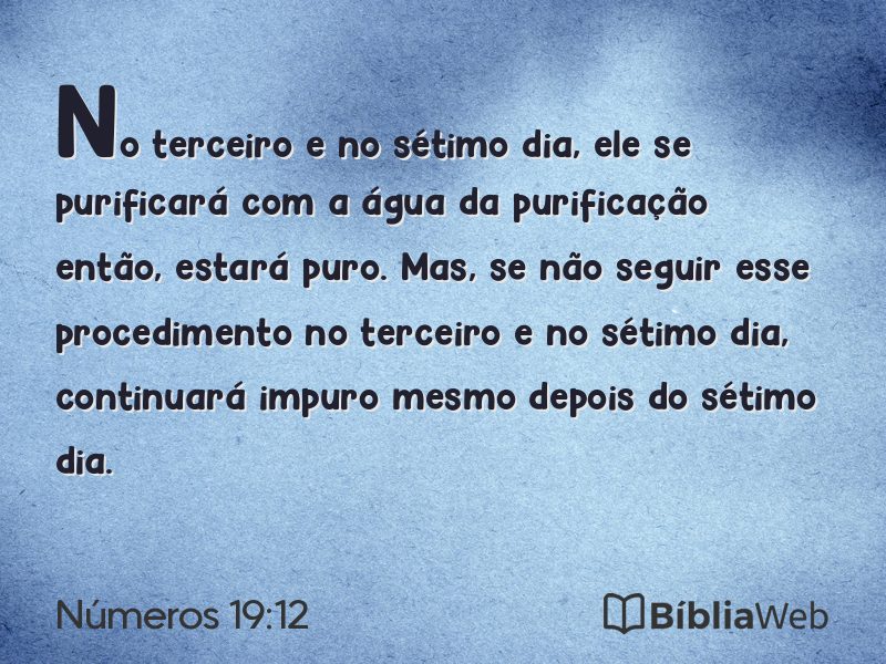 Números 19:12 em imagem para compartilhar