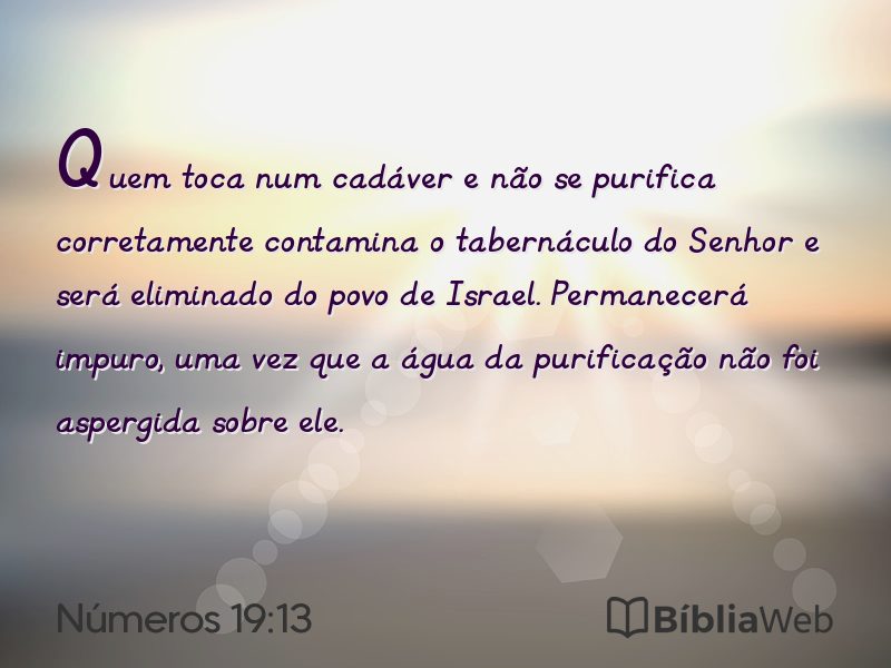 Números 19:13 em imagem para compartilhar