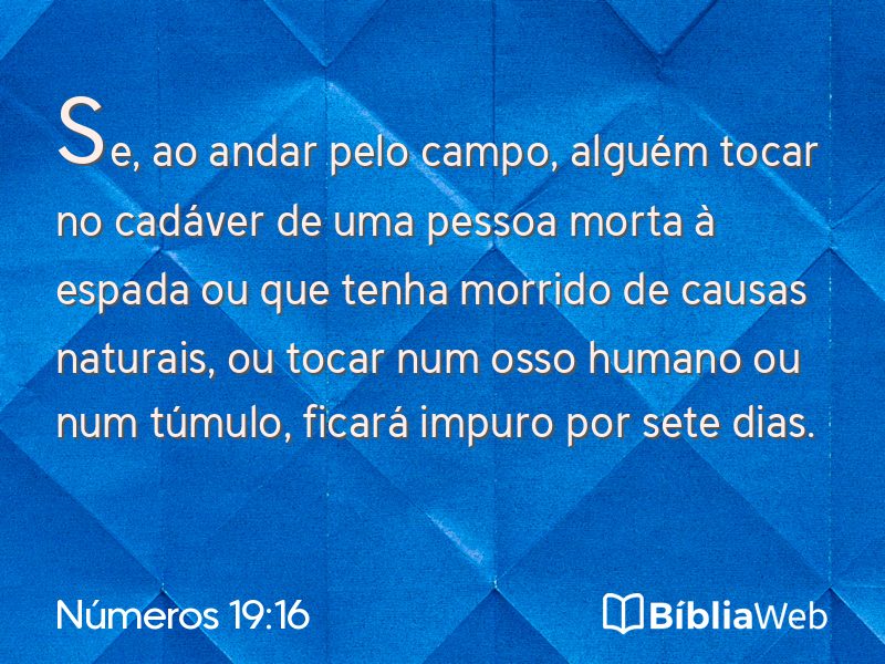 Números 19:16 em imagem para compartilhar