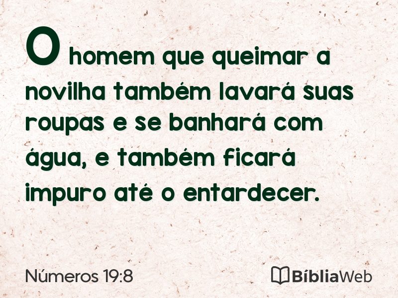 Números 19:8 em imagem para compartilhar