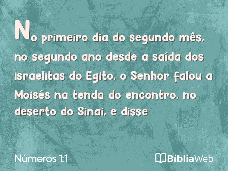 Números 1:1 em imagem para compartilhar