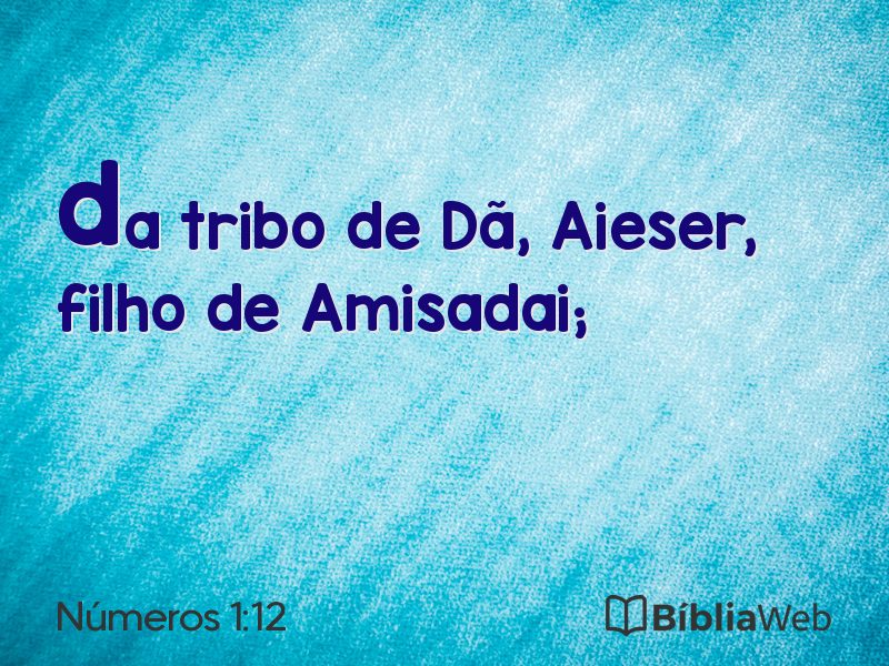 Números 1:12 em imagem para compartilhar