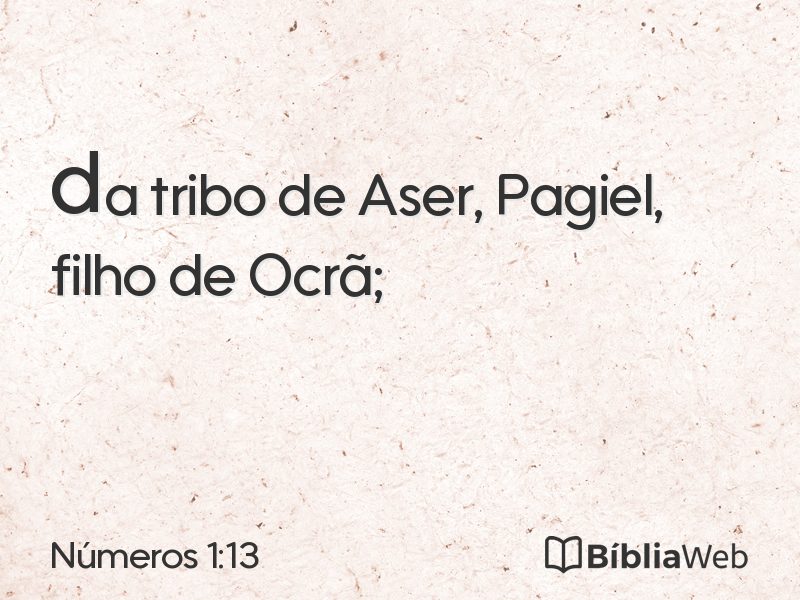 Números 1:13 em imagem para compartilhar