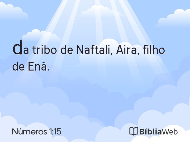 Números 1:15 em imagem para compartilhar