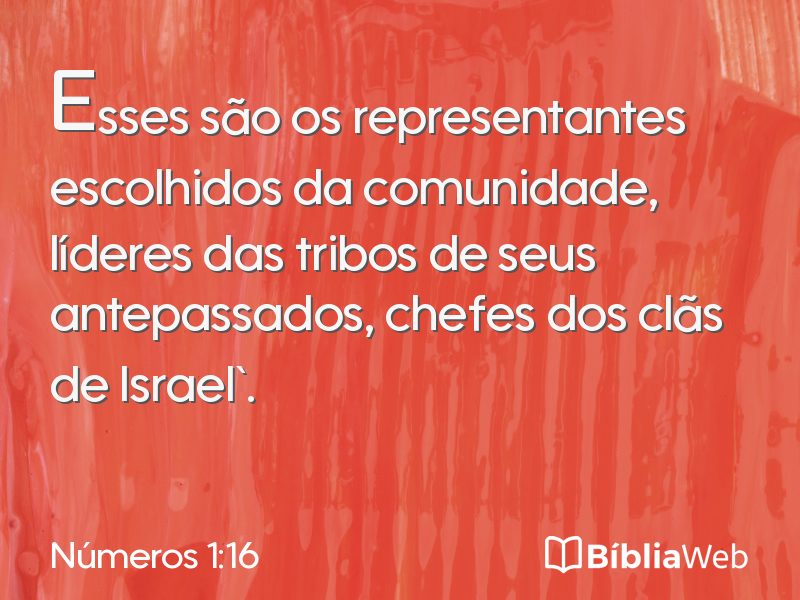 Números 1:16 em imagem para compartilhar