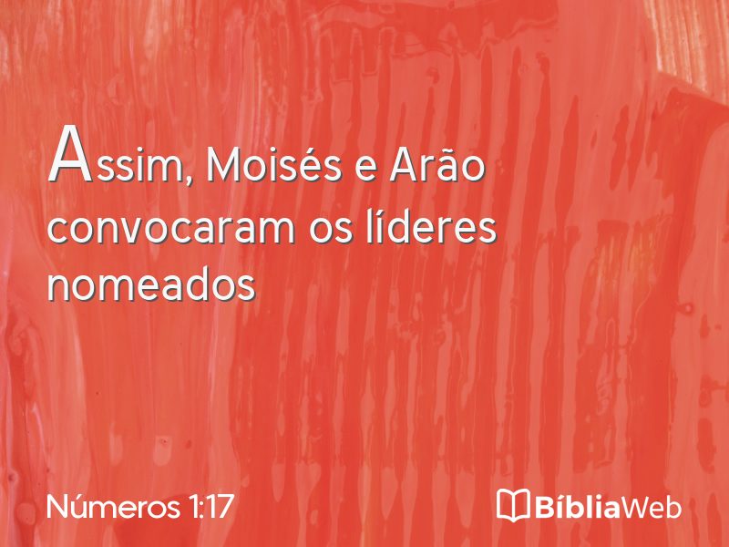 Números 1:17 em imagem para compartilhar