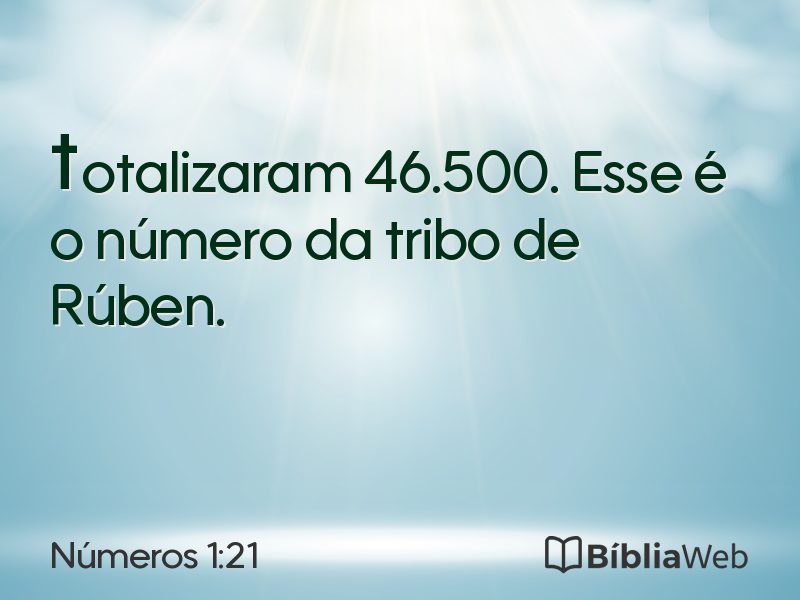 Números 1:21 em imagem para compartilhar