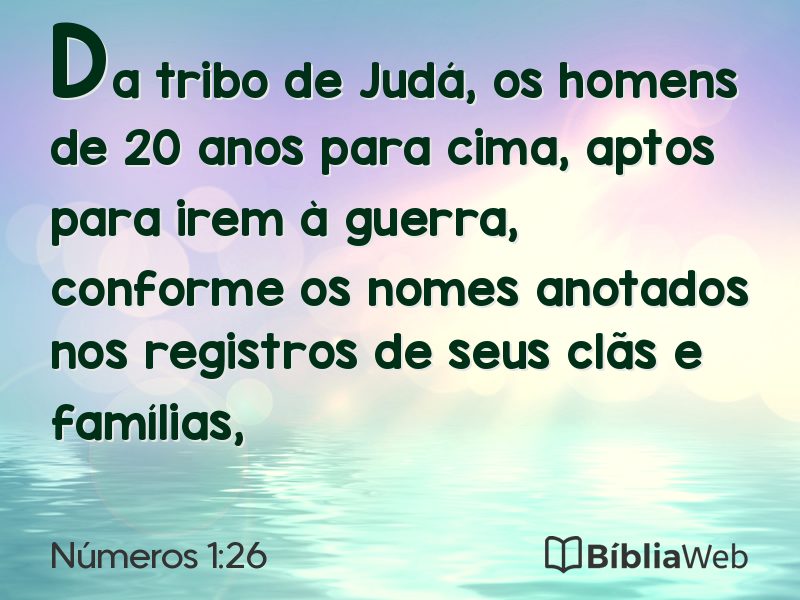Números 1:26 em imagem para compartilhar