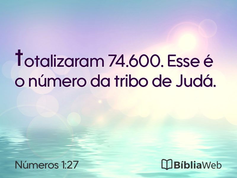 Números 1:27 em imagem para compartilhar