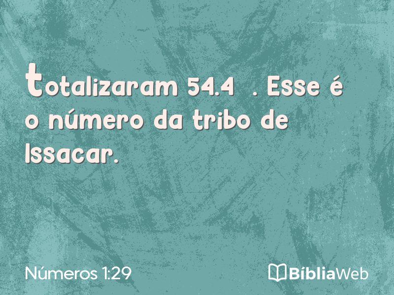 Números 1:29 em imagem para compartilhar