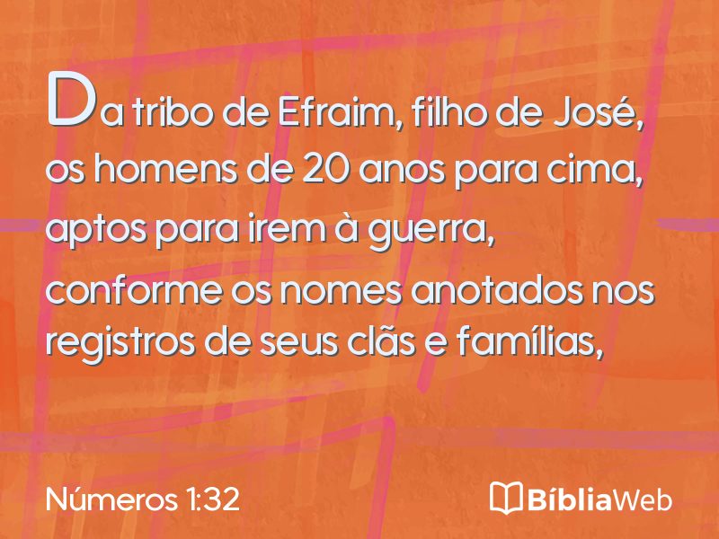 Números 1:32 em imagem para compartilhar