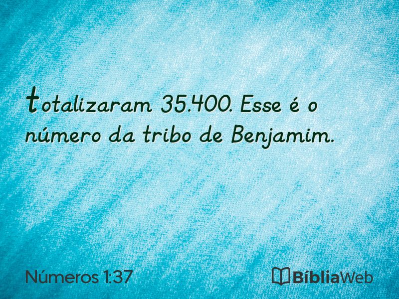 Números 1:37 em imagem para compartilhar