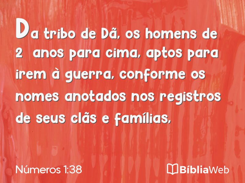 Números 1:38 em imagem para compartilhar