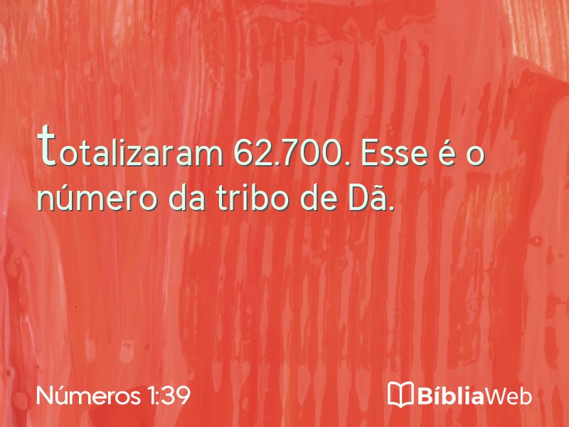 Números 1:39 em imagem para compartilhar