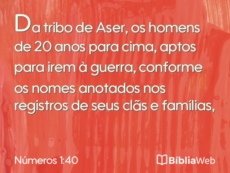 Números 1:40 em imagem para compartilhar
