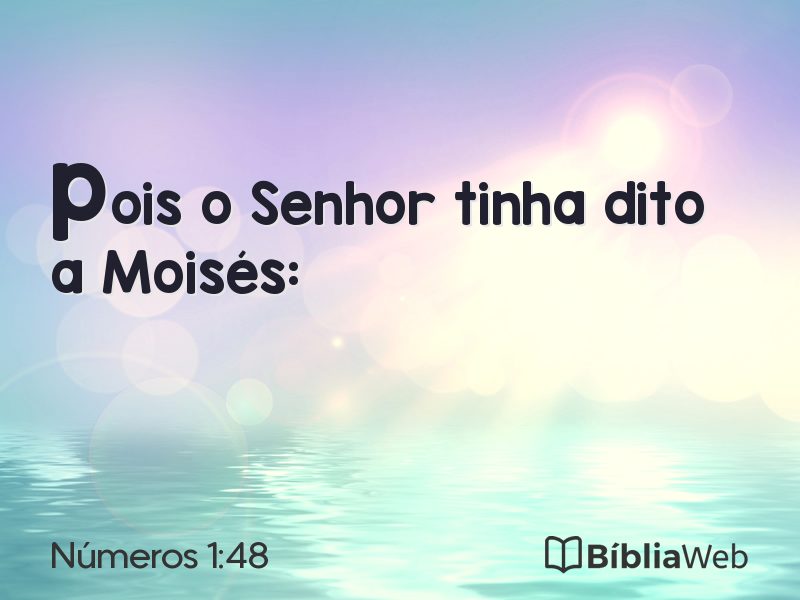 Números 1:48 em imagem para compartilhar