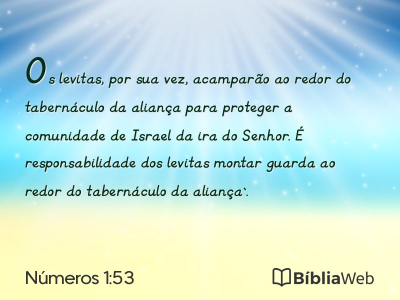 Números 1:53 em imagem para compartilhar