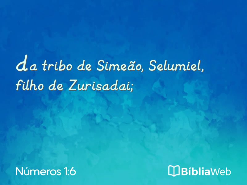 Números 1:6 em imagem para compartilhar