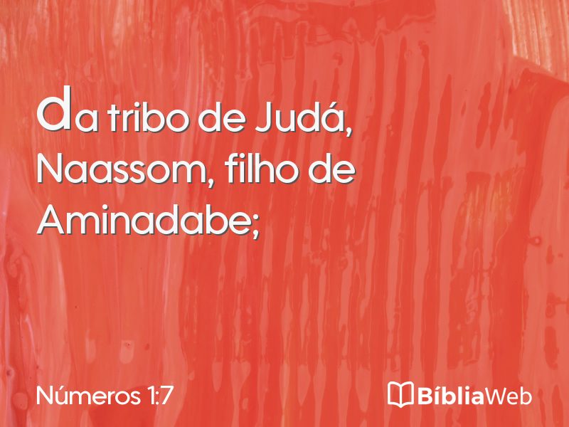 Números 1:7 em imagem para compartilhar