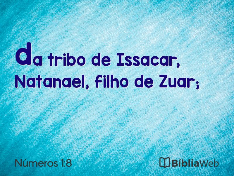 Números 1:8 em imagem para compartilhar