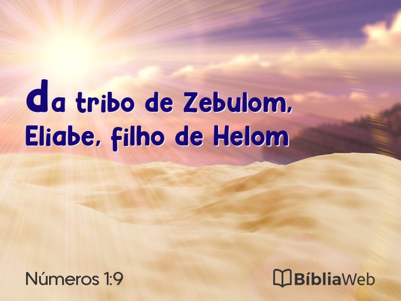 Números 1:9 em imagem para compartilhar