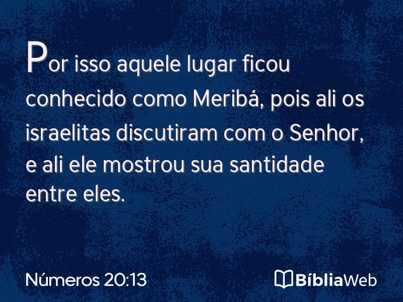 Números 20:13 em imagem para compartilhar