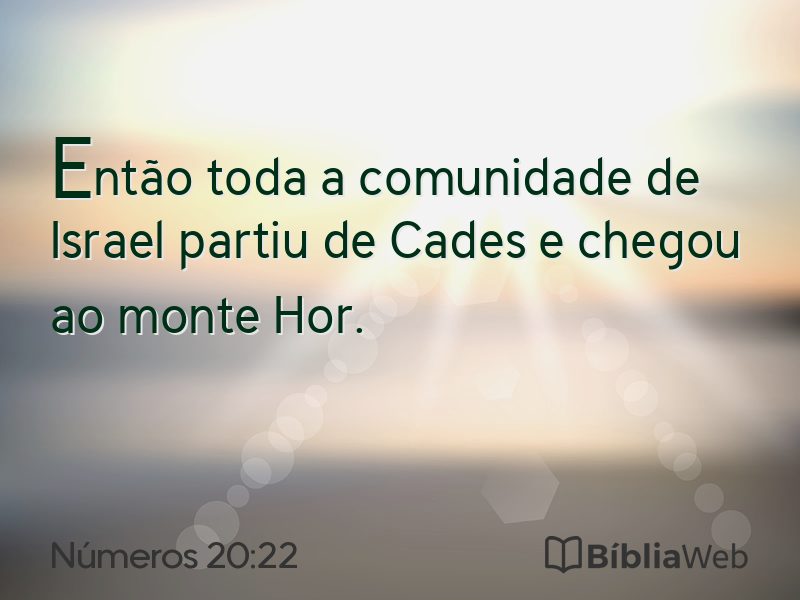 Números 20:22 em imagem para compartilhar