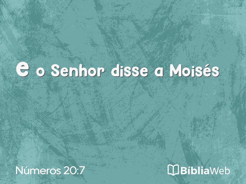 Números 20:7 em imagem para compartilhar