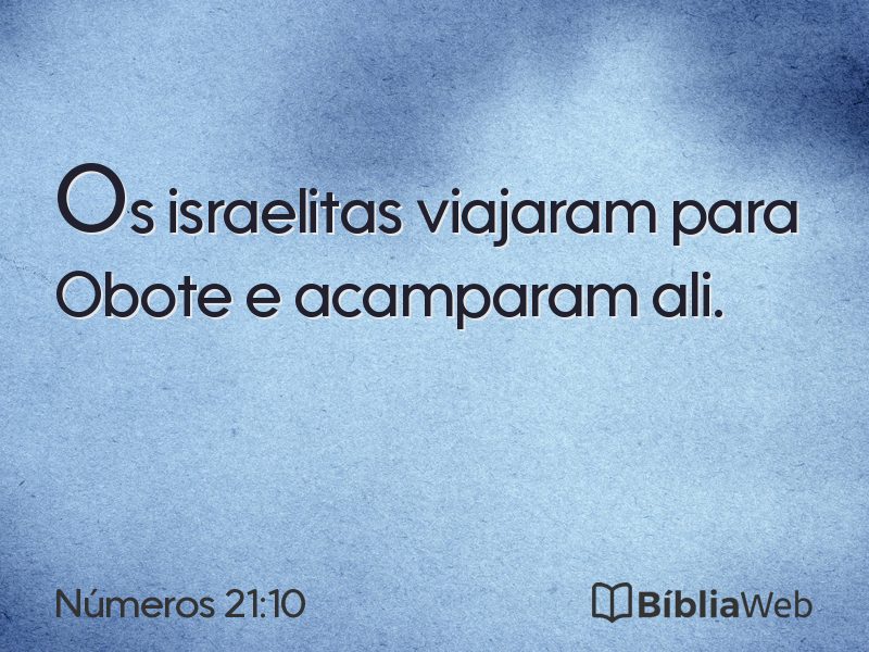 Números 21:10 em imagem para compartilhar