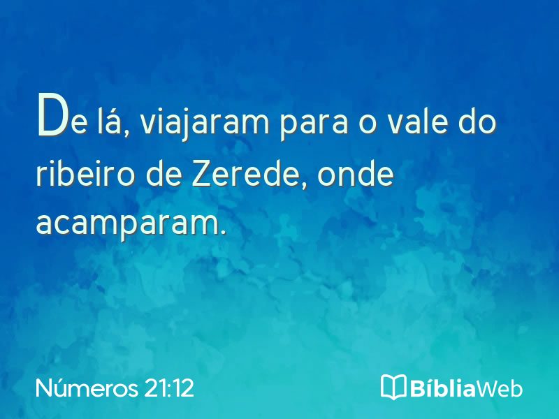 Números 21:12 em imagem para compartilhar