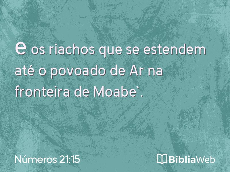 Números 21:15 em imagem para compartilhar