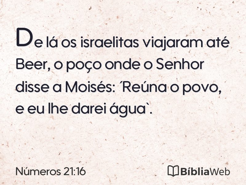 Números 21:16 em imagem para compartilhar
