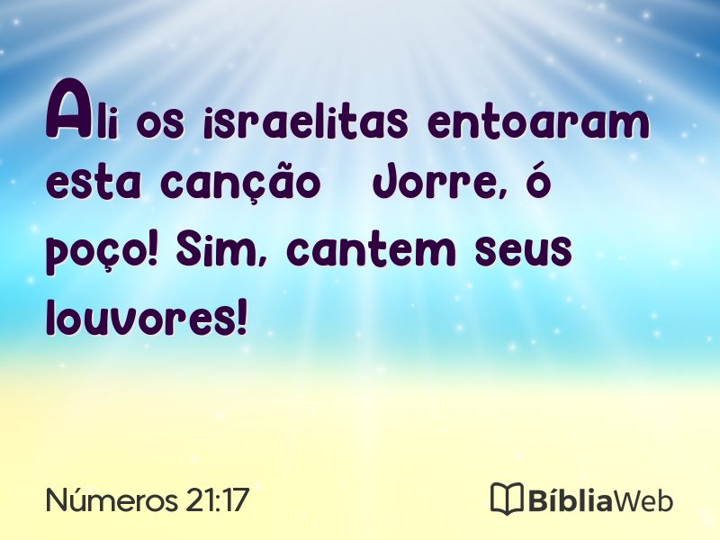 Números 21:17 em imagem para compartilhar