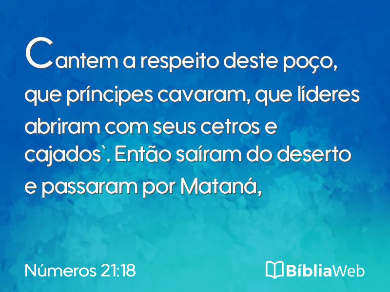 Números 21:18 em imagem para compartilhar