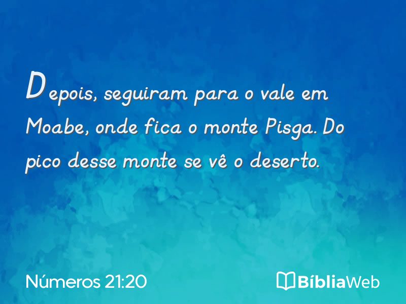 Números 21:20 em imagem para compartilhar