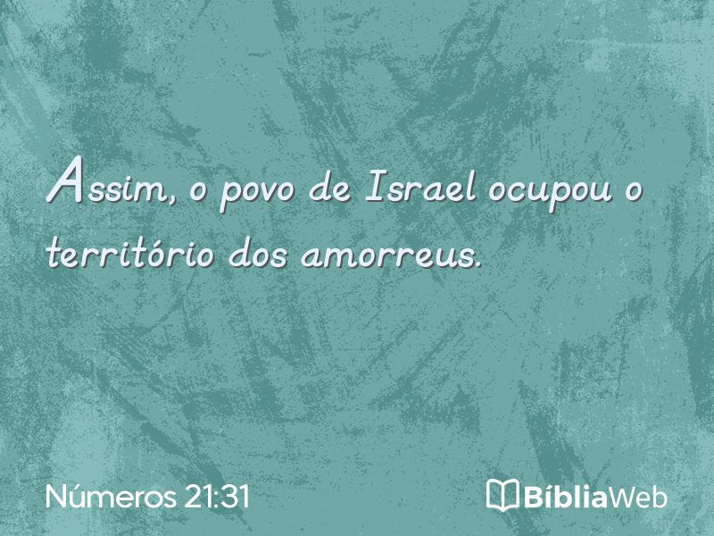 Números 21:31 em imagem para compartilhar