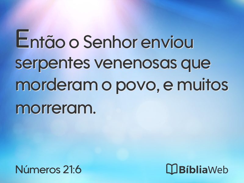 Números 21:6 em imagem para compartilhar