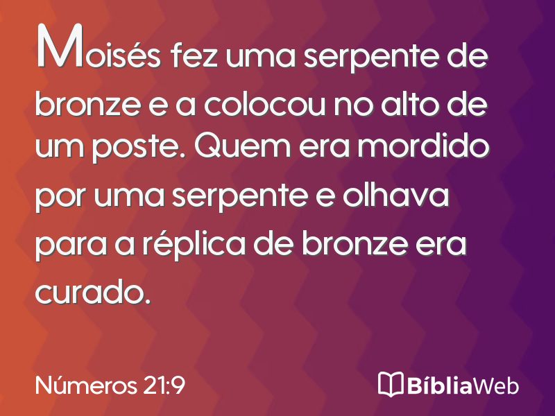 Números 21:9 em imagem para compartilhar