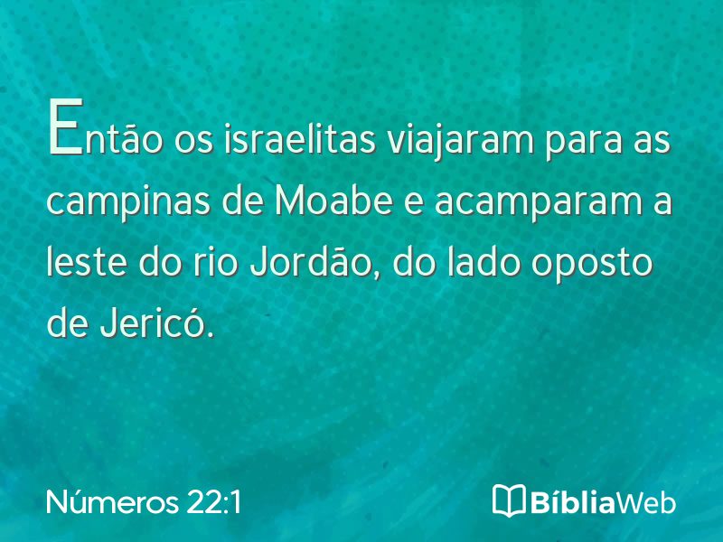 Números 22:1 em imagem para compartilhar