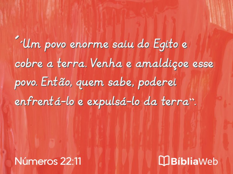 Números 22:11 em imagem para compartilhar