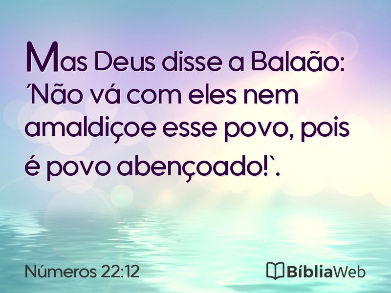 Números 22:12 em imagem para compartilhar