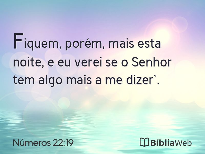 Números 22:19 em imagem para compartilhar