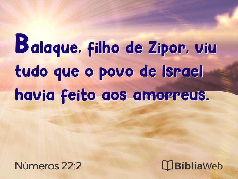 Números 22:2 em imagem para compartilhar
