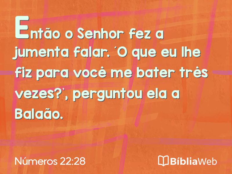 Números 22:28 em imagem para compartilhar