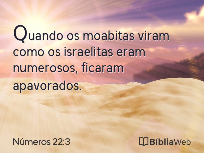 Números 22:3 em imagem para compartilhar
